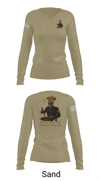 Womens Long Sleeve Vneck Shirt, 1/1, Marines, Teamtime, Team time, sublimation, custom sports apparel, team uniforms, spirit wear, spiritwear, sports uniforms, custom shirts, team store, custom team store, fundraiser sports, apparel fundraiser