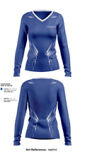 Bandera Bulldogs Volleyball 51145636 Women's Long Sleeve V-neck Shirt - 1
