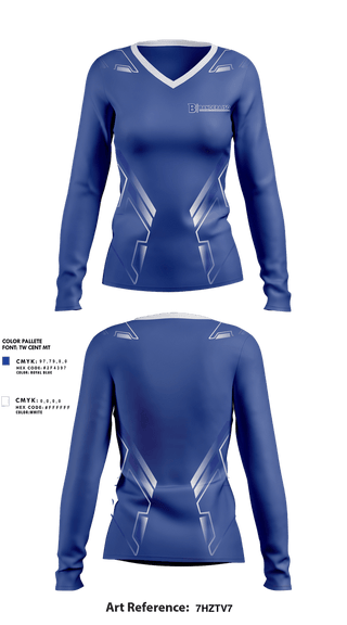 Womens Long Sleeve Vneck Shirt, Bandera Bulldogs Volleyball, Women's Volleyball, Teamtime, Team time, sublimation, custom sports apparel, team uniforms, spirit wear, spiritwear, sports uniforms, custom shirts, team store, custom team store, fundraiser sports, apparel fundraiser