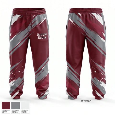 Sweatpants, Argyle Scots, Men's Basketball, Teamtime, Team time, sublimation, custom sports apparel, team uniforms, spirit wear, spiritwear, sports uniforms, custom shirts, team store, custom team store, fundraiser sports, apparel fundraiser