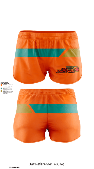 Womens Shorts, Full Throttle, Track & Field, Teamtime, Team time, sublimation, custom sports apparel, team uniforms, spirit wear, spiritwear, sports uniforms, custom shirts, team store, custom team store, fundraiser sports, apparel fundraiser