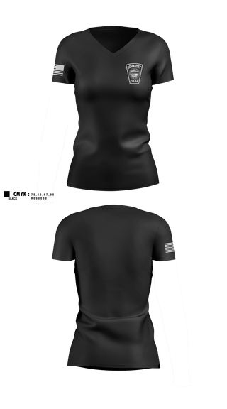 Womens Short Sleeve Vneck Shirt, CPD Local 143, Police, Teamtime, Team time, sublimation, custom sports apparel, team uniforms, spirit wear, spiritwear, sports uniforms, custom shirts, team store, custom team store, fundraiser sports, apparel fundraiser