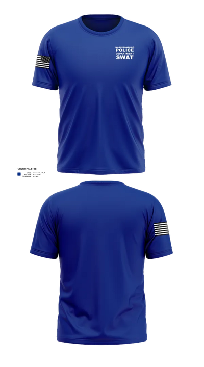 Harrisonburg Police Department SWAT 26115701 Old School Cotton Feel Shirt - 101