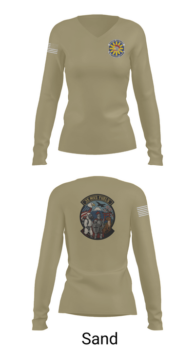 35 MXS 94242829 Women's Long Sleeve V-neck Shirt - 97