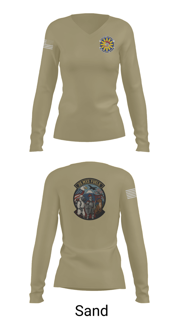 Womens Long Sleeve Vneck Shirt, 35 MXS, , Teamtime, Team time, sublimation, custom sports apparel, team uniforms, spirit wear, spiritwear, sports uniforms, custom shirts, team store, custom team store, fundraiser sports, apparel fundraiser