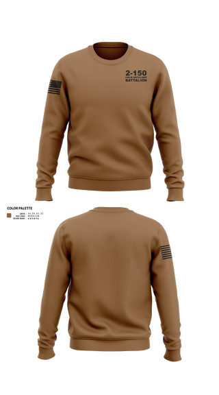 Crew Neck Sweatshirt, 2-150 Field Artillery Battalion, National Guard, Teamtime, Team time, sublimation, custom sports apparel, team uniforms, spirit wear, spiritwear, sports uniforms, custom shirts, team store, custom team store, fundraiser sports, apparel fundraiser