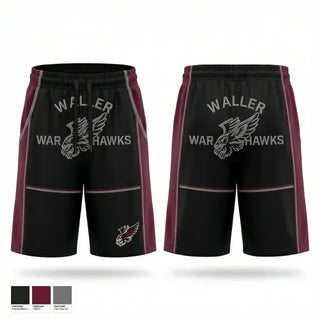 Athletic Shorts With Pockets, Waller WarHawks, Air Force, Teamtime, Team time, sublimation, custom sports apparel, team uniforms, spirit wear, spiritwear, sports uniforms, custom shirts, team store, custom team store, fundraiser sports, apparel fundraiser