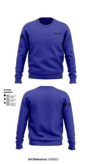 Crew Neck Sweatshirt, México, Army, Teamtime, Team time, sublimation, custom sports apparel, team uniforms, spirit wear, spiritwear, sports uniforms, custom shirts, team store, custom team store, fundraiser sports, apparel fundraiser