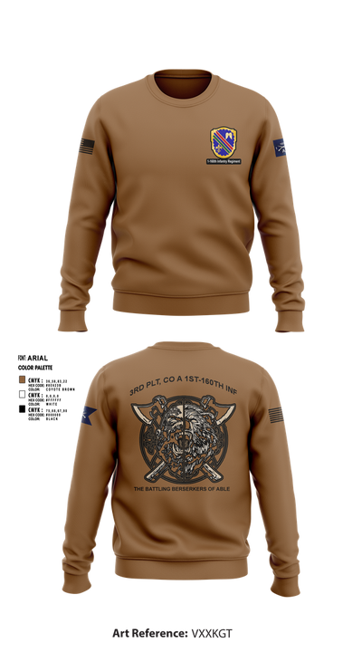 Co A, 1st-160th INF, 79th IBCT 97835057 Crew Neck Sweatshirt - 2