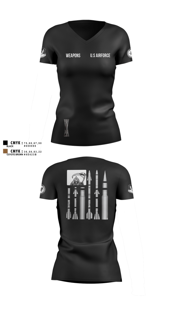 Womens Short Sleeve Vneck Shirt, 144 FW, National Guard, Teamtime, Team time, sublimation, custom sports apparel, team uniforms, spirit wear, spiritwear, sports uniforms, custom shirts, team store, custom team store, fundraiser sports, apparel fundraiser
