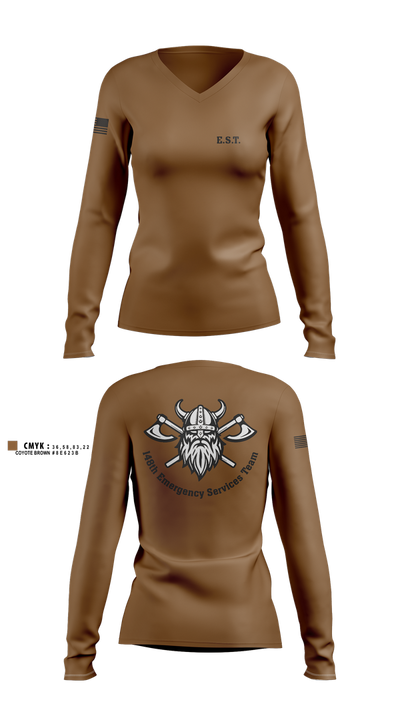 148th E.S.T. 42983044 Women's Long Sleeve V-neck Shirt - 4