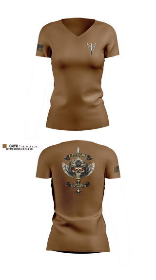 Womens Short Sleeve Vneck Shirt, 112 SIGDET, Army, Teamtime, Team time, sublimation, custom sports apparel, team uniforms, spirit wear, spiritwear, sports uniforms, custom shirts, team store, custom team store, fundraiser sports, apparel fundraiser