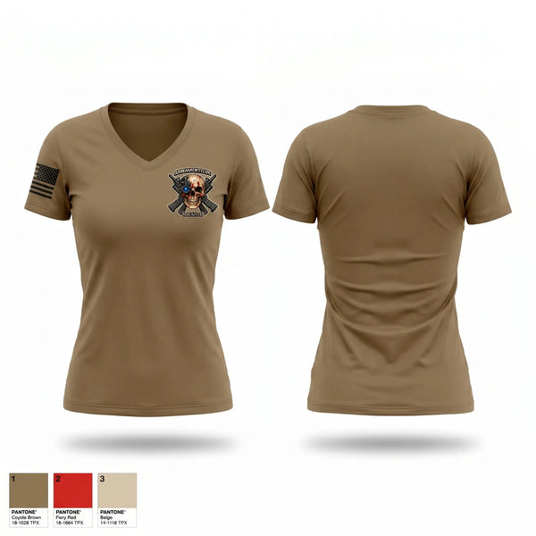 Womens Short Sleeve Vneck Shirt, HSC 615TH ASB, Army, Teamtime, Team time, sublimation, custom sports apparel, team uniforms, spirit wear, spiritwear, sports uniforms, custom shirts, team store, custom team store, fundraiser sports, apparel fundraiser