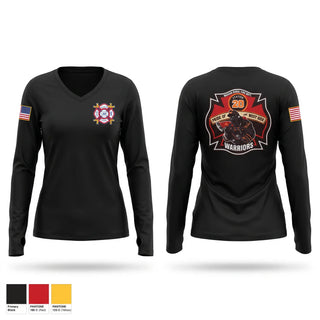 Womens Long Sleeve Vneck Shirt, Marion rural, Fire Department, Teamtime, Team time, sublimation, custom sports apparel, team uniforms, spirit wear, spiritwear, sports uniforms, custom shirts, team store, custom team store, fundraiser sports, apparel fundraiser