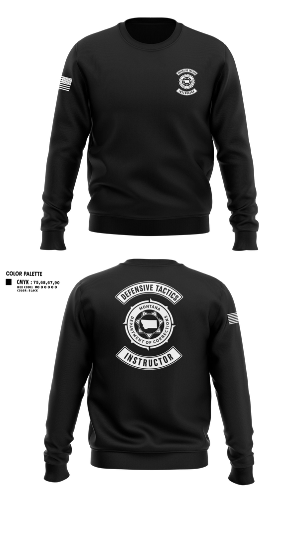 Crew Neck Sweatshirt, Flow State AthleticsMontana Department of Corrections Defensive Tactics InstructorsMontana Department of Corrections Defensive Tactics Instructors, Police, Teamtime, Team time, sublimation, custom sports apparel, team uniforms, spirit wear, spiritwear, sports uniforms, custom shirts, team store, custom team store, fundraiser sports, apparel fundraiser