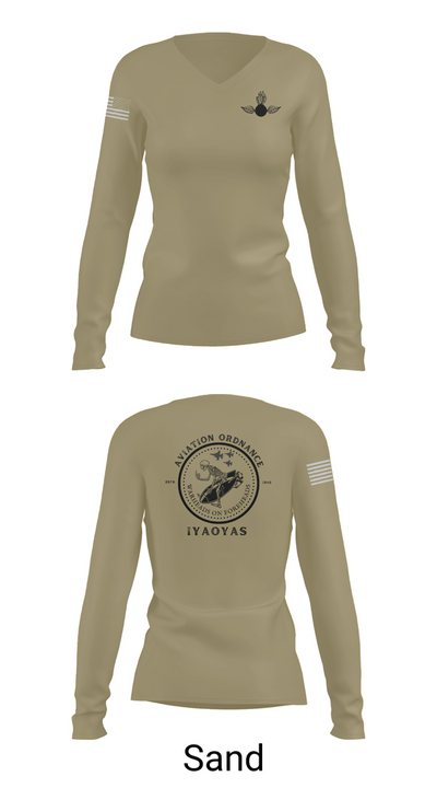 VX-9 92050722 Women's Long Sleeve V-neck Shirt - 92