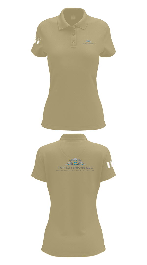 Womens Short Sleeve Performance Polo, Top Exteriors LLC, , Teamtime, Team time, sublimation, custom sports apparel, team uniforms, spirit wear, spiritwear, sports uniforms, custom shirts, team store, custom team store, fundraiser sports, apparel fundraiser