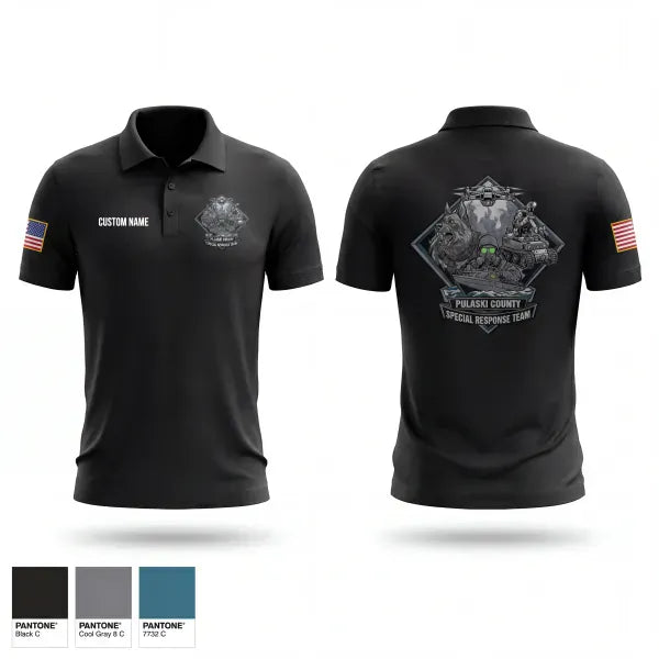 Short Sleeve Performance Polo, Pulaski County SRT, Fire Department, Teamtime, Team time, sublimation, custom sports apparel, team uniforms, spirit wear, spiritwear, sports uniforms, custom shirts, team store, custom team store, fundraiser sports, apparel fundraiser