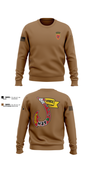 Crew Neck Sweatshirt, H2F, 2nd Mobile Brigade, 25th Infantry Division, Army, Teamtime, Team time, sublimation, custom sports apparel, team uniforms, spirit wear, spiritwear, sports uniforms, custom shirts, team store, custom team store, fundraiser sports, apparel fundraiser