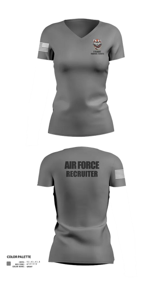 Womens Short Sleeve Vneck Shirt, 336 RCS F Flight, , Teamtime, Team time, sublimation, custom sports apparel, team uniforms, spirit wear, spiritwear, sports uniforms, custom shirts, team store, custom team store, fundraiser sports, apparel fundraiser
