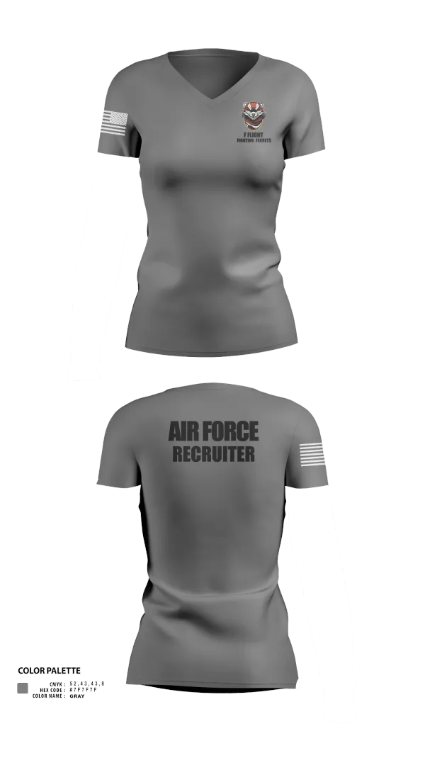 Womens Short Sleeve Vneck Shirt, 336 RCS F Flight, , Teamtime, Team time, sublimation, custom sports apparel, team uniforms, spirit wear, spiritwear, sports uniforms, custom shirts, team store, custom team store, fundraiser sports, apparel fundraiser