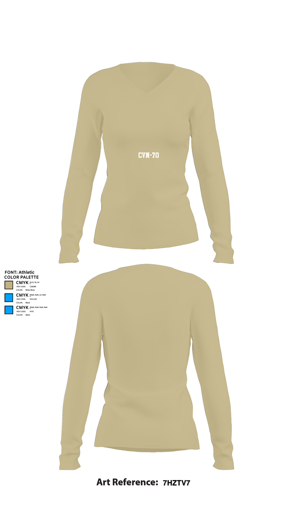 Womens Long Sleeve Vneck Shirt, CVN-70, , Teamtime, Team time, sublimation, custom sports apparel, team uniforms, spirit wear, spiritwear, sports uniforms, custom shirts, team store, custom team store, fundraiser sports, apparel fundraiser