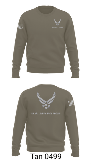 Crew Neck Sweatshirt, USAF Volunteer, Air Force, Teamtime, Team time, sublimation, custom sports apparel, team uniforms, spirit wear, spiritwear, sports uniforms, custom shirts, team store, custom team store, fundraiser sports, apparel fundraiser