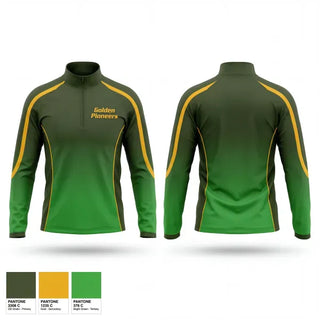 Quarter Zip Jacket, Golden Pioneers, Men's Soccer, Teamtime, Team time, sublimation, custom sports apparel, team uniforms, spirit wear, spiritwear, sports uniforms, custom shirts, team store, custom team store, fundraiser sports, apparel fundraiser