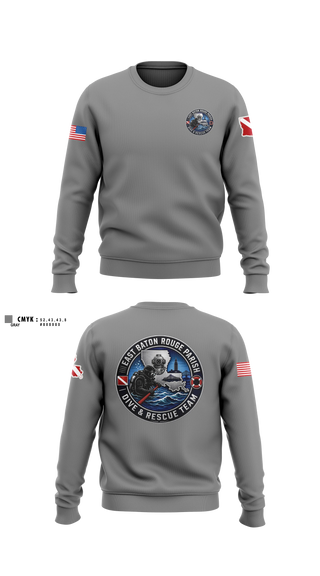 Crew Neck Sweatshirt, East Baton Rouge Parish Dive & Rescue Team, Fire Department, Teamtime, Team time, sublimation, custom sports apparel, team uniforms, spirit wear, spiritwear, sports uniforms, custom shirts, team store, custom team store, fundraiser sports, apparel fundraiser