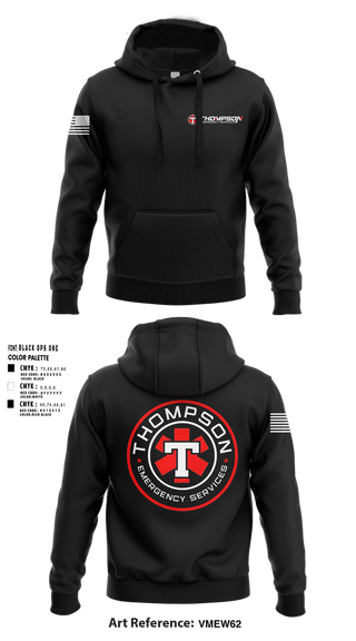 Hoodie, Thompson EMS, Fire Department, Teamtime, Team time, sublimation, custom sports apparel, team uniforms, spirit wear, spiritwear, sports uniforms, custom shirts, team store, custom team store, fundraiser sports, apparel fundraiser