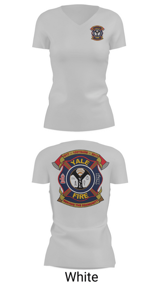 Womens Short Sleeve Vneck Shirt, Yale Fire Department, Fire Department, Teamtime, Team time, sublimation, custom sports apparel, team uniforms, spirit wear, spiritwear, sports uniforms, custom shirts, team store, custom team store, fundraiser sports, apparel fundraiser