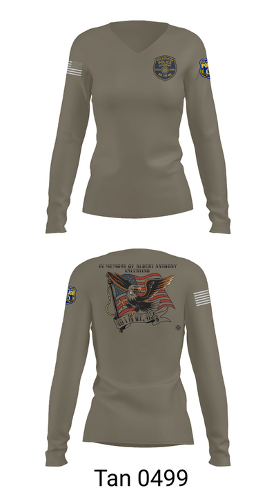 Philadelphia Police 64135919 Women's Long Sleeve V-neck Shirt - 73