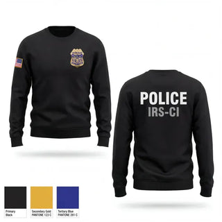 Crew Neck Sweatshirt, IRS-CI, Police, Teamtime, Team time, sublimation, custom sports apparel, team uniforms, spirit wear, spiritwear, sports uniforms, custom shirts, team store, custom team store, fundraiser sports, apparel fundraiser