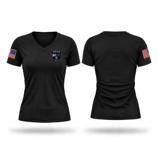 Womens Short Sleeve Vneck Shirt, Orestes Police Department, Police, Teamtime, Team time, sublimation, custom sports apparel, team uniforms, spirit wear, spiritwear, sports uniforms, custom shirts, team store, custom team store, fundraiser sports, apparel fundraiser