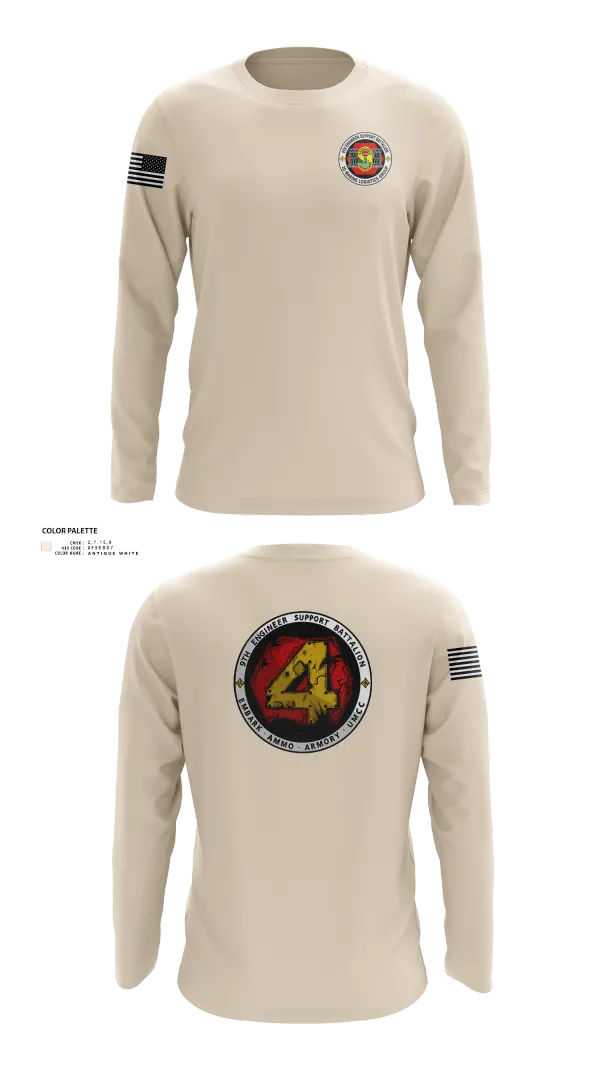Long Sleeve Performance Shirt, 9th Engineer Support Battalion, Marines, Teamtime, Team time, sublimation, custom sports apparel, team uniforms, spirit wear, spiritwear, sports uniforms, custom shirts, team store, custom team store, fundraiser sports, apparel fundraiser