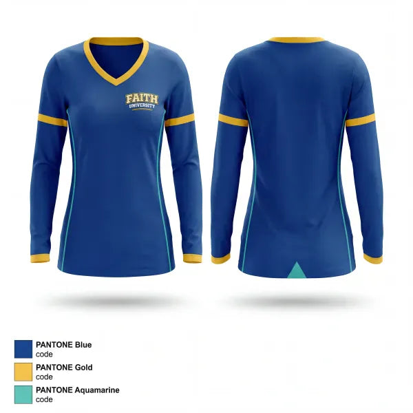 Womens Long Sleeve Vneck Shirt, GOE, , Teamtime, Team time, sublimation, custom sports apparel, team uniforms, spirit wear, spiritwear, sports uniforms, custom shirts, team store, custom team store, fundraiser sports, apparel fundraiser