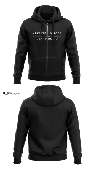 Zip Hoodie, Arkansas School for the Deaf and Blind, , Teamtime, Team time, sublimation, custom sports apparel, team uniforms, spirit wear, spiritwear, sports uniforms, custom shirts, team store, custom team store, fundraiser sports, apparel fundraiser
