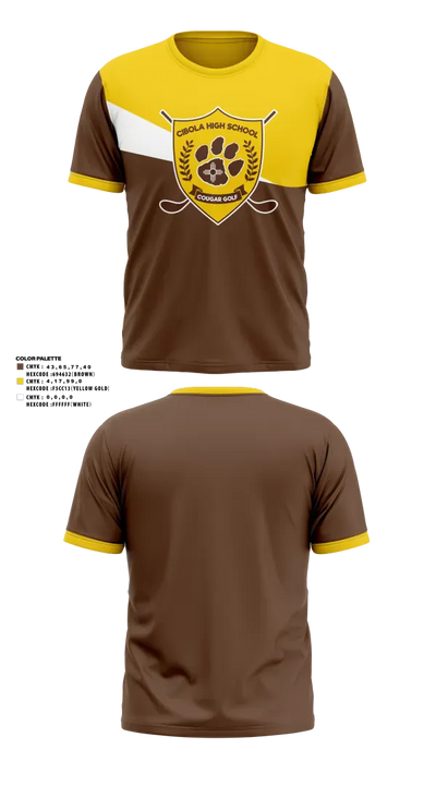 Cibola High School Golf 48815551 Short Sleeve Performance Shirt - 45