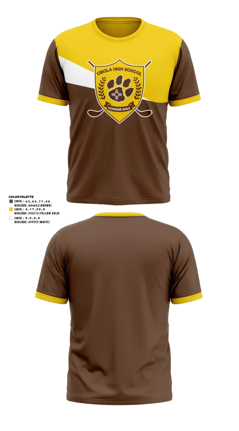 Short Sleeve Performance Shirt, Cibola High School Golf, Golf, Teamtime, Team time, sublimation, custom sports apparel, team uniforms, spirit wear, spiritwear, sports uniforms, custom shirts, team store, custom team store, fundraiser sports, apparel fundraiser