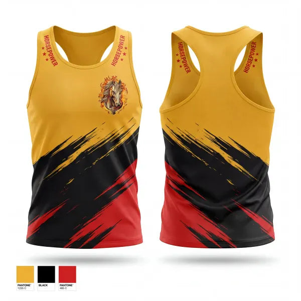 Mens Track Singlet, NRH HORSEPOWER, Track & Field, Teamtime, Team time, sublimation, custom sports apparel, team uniforms, spirit wear, spiritwear, sports uniforms, custom shirts, team store, custom team store, fundraiser sports, apparel fundraiser