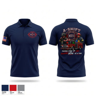 Short Sleeve Performance Polo, Mars Hill, Fire Department, Teamtime, Team time, sublimation, custom sports apparel, team uniforms, spirit wear, spiritwear, sports uniforms, custom shirts, team store, custom team store, fundraiser sports, apparel fundraiser