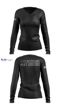 MTPD K9 Unit 70976599 Women's Long Sleeve V-neck Shirt - 100