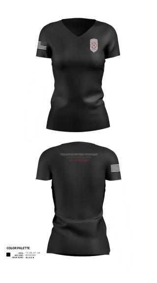 Womens Short Sleeve Vneck Shirt, The Melrose Fire Company Incorporated, , Teamtime, Team time, sublimation, custom sports apparel, team uniforms, spirit wear, spiritwear, sports uniforms, custom shirts, team store, custom team store, fundraiser sports, apparel fundraiser