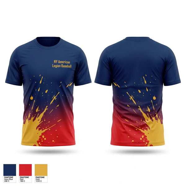 Short Sleeve Performance Shirt, NY American Legion Baseball, Baseball, Teamtime, Team time, sublimation, custom sports apparel, team uniforms, spirit wear, spiritwear, sports uniforms, custom shirts, team store, custom team store, fundraiser sports, apparel fundraiser