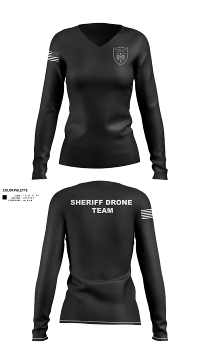 Fayette County Sheriff WV 38752837 Women's Long Sleeve V-neck Shirt - 31
