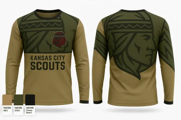 Long Sleeve Performance Shirt, Kansas City Scouts, Baseball, Teamtime, Team time, sublimation, custom sports apparel, team uniforms, spirit wear, spiritwear, sports uniforms, custom shirts, team store, custom team store, fundraiser sports, apparel fundraiser
