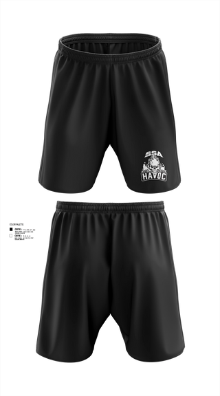 Athletic Shorts With Pockets, SSA Havoc, Men's Basketball, Teamtime, Team time, sublimation, custom sports apparel, team uniforms, spirit wear, spiritwear, sports uniforms, custom shirts, team store, custom team store, fundraiser sports, apparel fundraiser