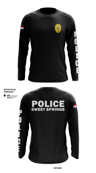 Long Sleeve Performance Shirt, Sweet Springs, Police, Teamtime, Team time, sublimation, custom sports apparel, team uniforms, spirit wear, spiritwear, sports uniforms, custom shirts, team store, custom team store, fundraiser sports, apparel fundraiser