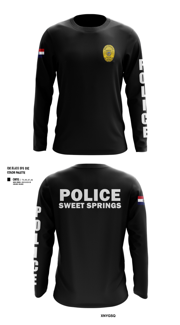 Long Sleeve Performance Shirt, Sweet Springs, Police, Teamtime, Team time, sublimation, custom sports apparel, team uniforms, spirit wear, spiritwear, sports uniforms, custom shirts, team store, custom team store, fundraiser sports, apparel fundraiser