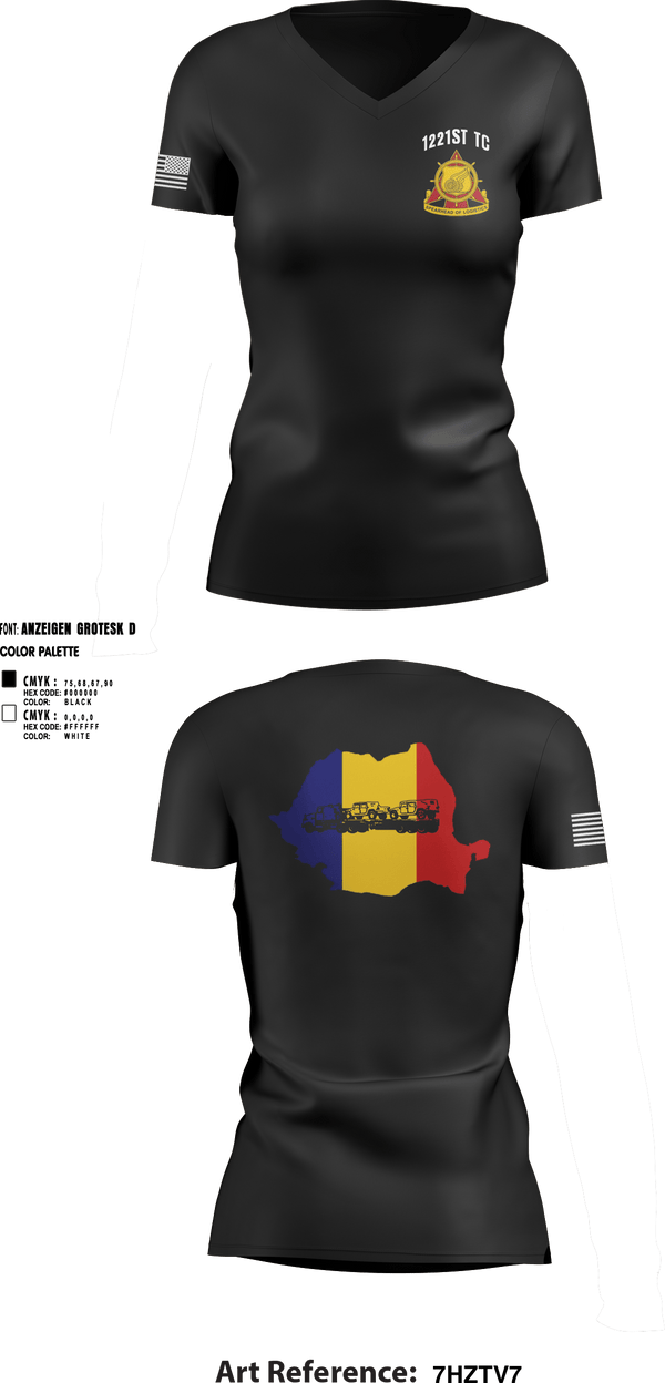 Women's Short Sleeve Vneck Shirt, 1221st TC, National Guard, Teamtime, Team time, sublimation, custom sports apparel, team uniforms, spirit wear, spiritwear, sports uniforms, custom shirts, team store, custom team store, fundraiser sports, apparel fundraiser